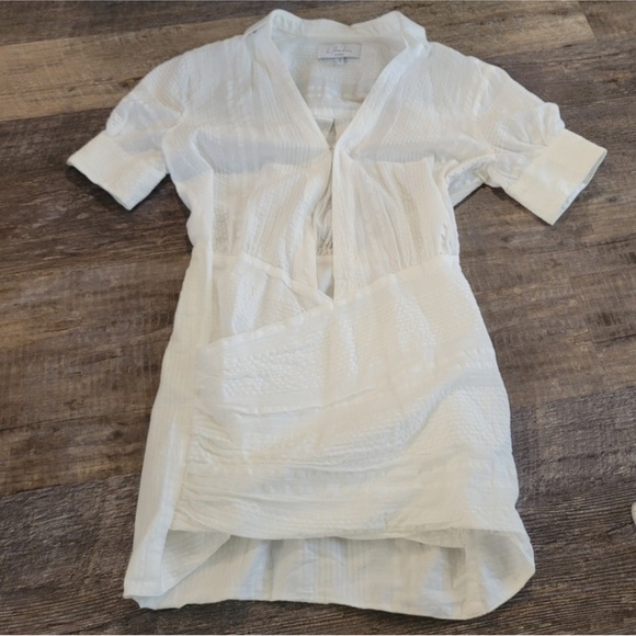 L'Academie Le Court Cotton Shirt Mini Dresss - Picture 4 of 11